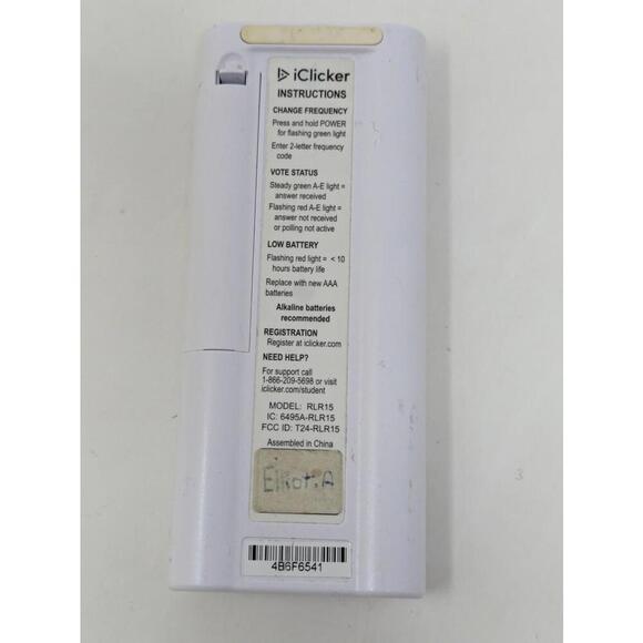 iClicker + Plus Student Response Remote Control Model RLR15 Tested & Works! - Picture 2 of 3